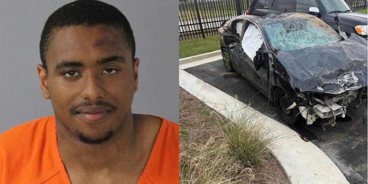 Man arrested after leading police on chase in stolen car, resulting in crash in Gluckstadt
