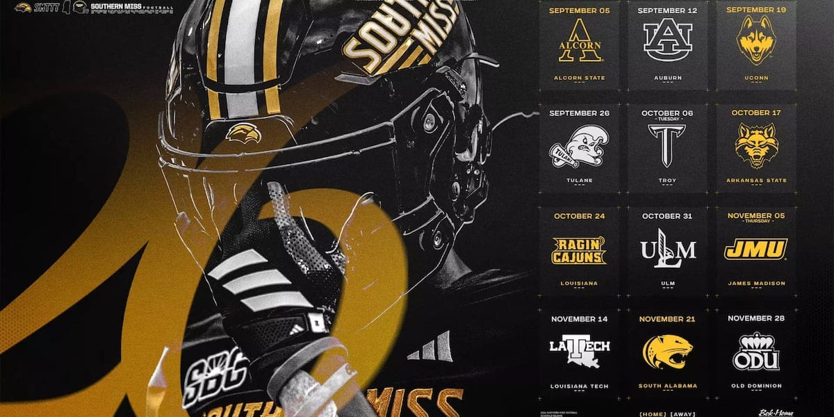 Southern Miss announces 2026 football schedule